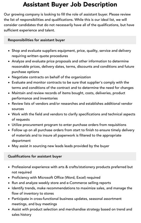 what jobs are similar to an assistant buyer